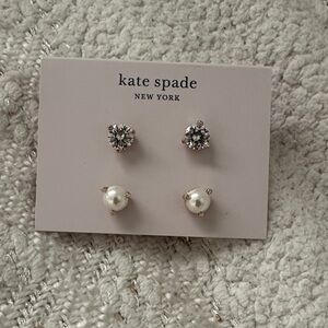 Kate Spade Gold and Pearl Stud Earrings